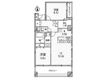 アーデン神保町(2LDK/12階)の間取り写真