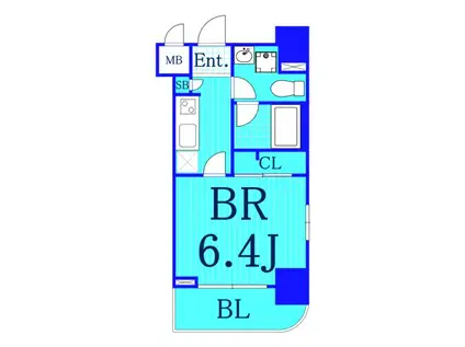 グリフィン川崎西口シティプラザ(1K/5階)の間取り写真