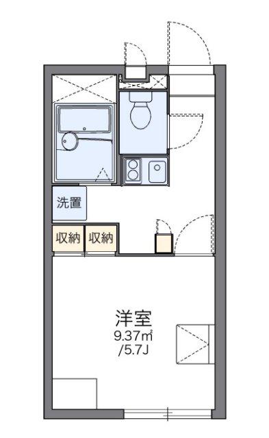 レオパレス大崎(1K/1階)の間取り写真