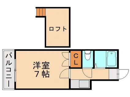 ハーモニー引野(1K/1階)の間取り写真