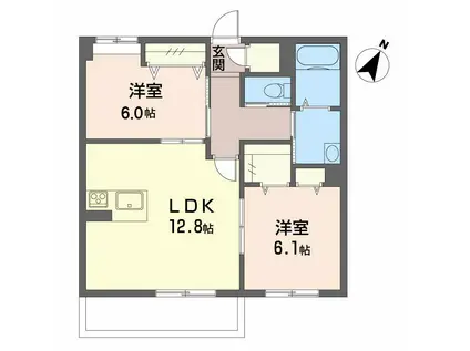 BEREO.KAWANO(2LDK/3階)の間取り写真