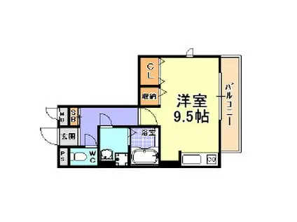 グランメール楠(ワンルーム/1階)の間取り写真