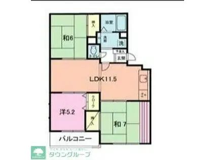 グロースボーネンB(3LDK/2階)の間取り写真