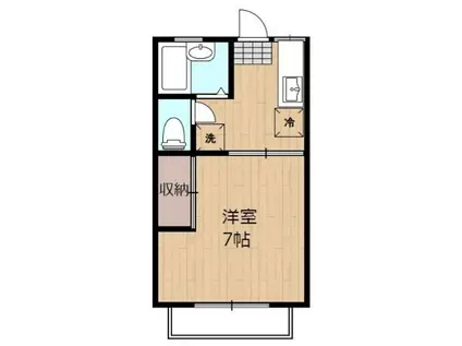 ヴィラプリンス(1K/1階)の間取り写真