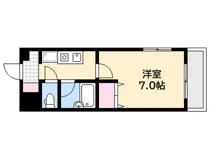 シャルマン三篠(1K/4階)の間取り写真