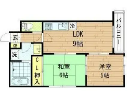 グランアルシュ(2LDK/7階)の間取り写真