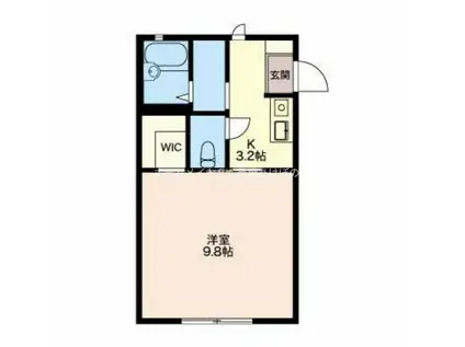 ブランドールHK(1K/1階)の間取り写真