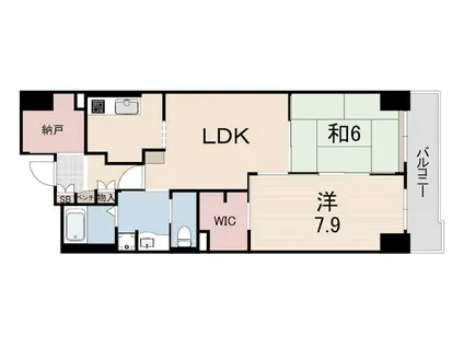 RICイーストコート11番街(2DK/1階)の間取り写真