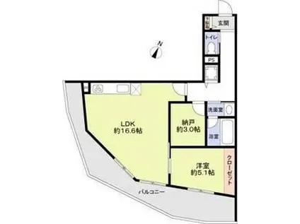 THE TAKASUNA KULTURCE(1SLDK/1階)の間取り写真