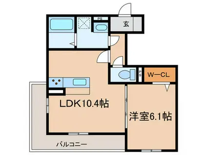 METEOR GRAND(1LDK/3階)の間取り写真