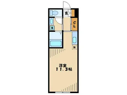 DEAREST PLACE(1K/2階)の間取り写真