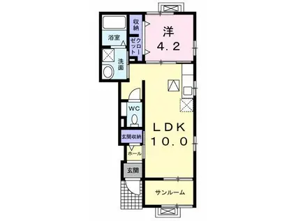 フリーデMFII(1LDK/1階)の間取り写真