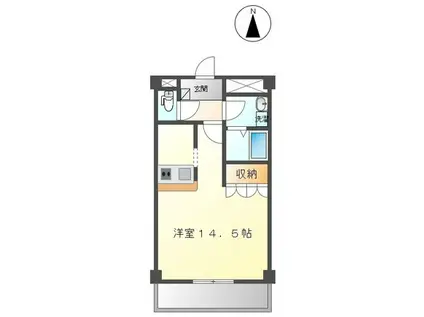 プライムガーデン 八潮(ワンルーム/2階)の間取り写真