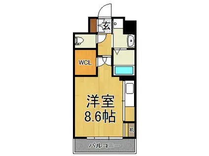 メゾンドソフィア鎌倉(ワンルーム/3階)の間取り写真