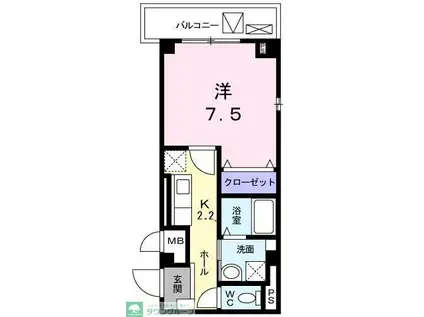 クレインシティレジデンス(1K/3階)の間取り写真