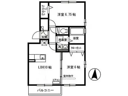 クレール(2LDK/3階)の間取り写真