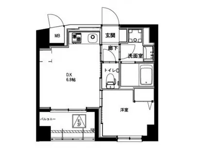 VER FLAT(1DK/1階)の間取り写真