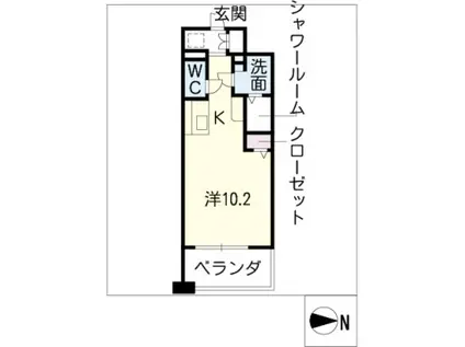 N.S ZEAL大曽根(ワンルーム/13階)の間取り写真