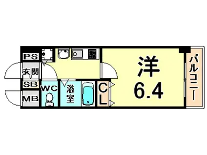 プレサンス淀リーヴァ(1K/8階)の間取り写真