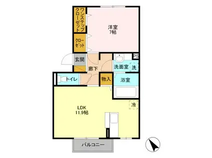 フレシール(1LDK/3階)の間取り写真