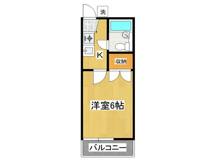 BA春日II(1K/2階)の間取り写真