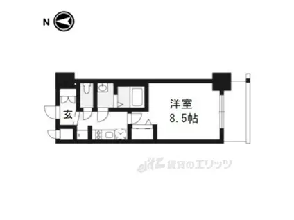 プレサンスTHE KYOTO流雅(1K/7階)の間取り写真