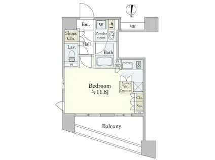 プライア渋谷(ワンルーム/10階)の間取り写真