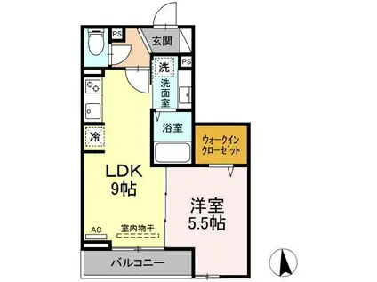 セレスティア東葛西II(1LDK/3階)の間取り写真