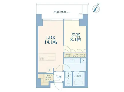 東京ガーデンテラス紀尾井町 紀尾井レジデンス(1LDK/6階)の間取り写真