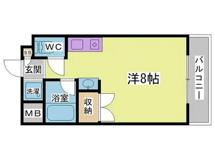 プレアール西神戸(ワンルーム/2階)の間取り写真