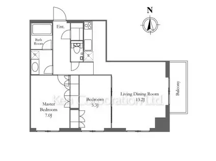 ベルファース秋葉原(2LDK/15階)の間取り写真