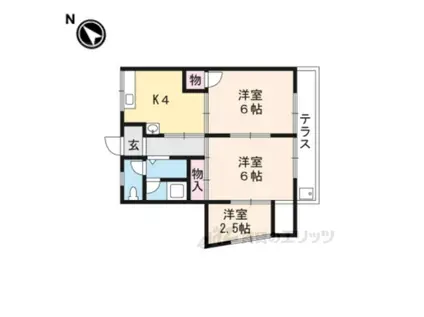 ワニコーポ(3K/1階)の間取り写真