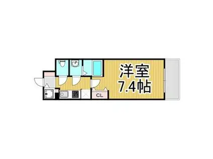 W-STYLE新大阪II(1K/7階)の間取り写真