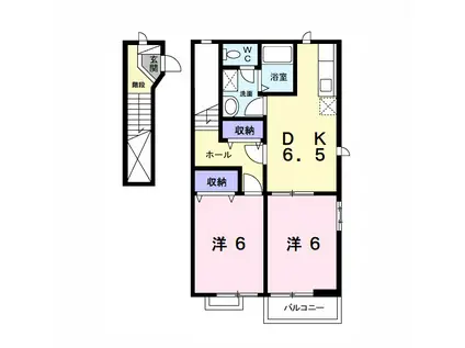 リファインドレジデンス(2DK/2階)の間取り写真