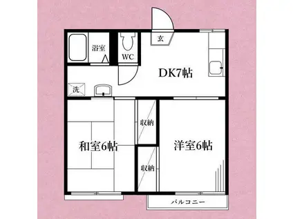 めぞん一刻(2DK/2階)の間取り写真