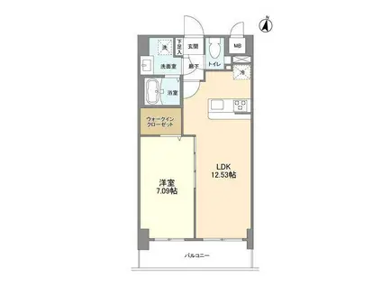 ルーカス長崎諫早II(1LDK/7階)の間取り写真