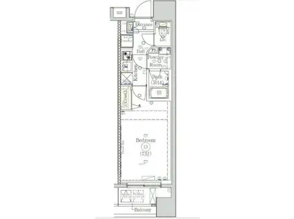 HYSCONFRONT横濱BAY(1K/8階)の間取り写真