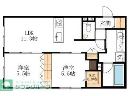 HEBEL MAISON 新城(2LDK/1階)の間取り写真