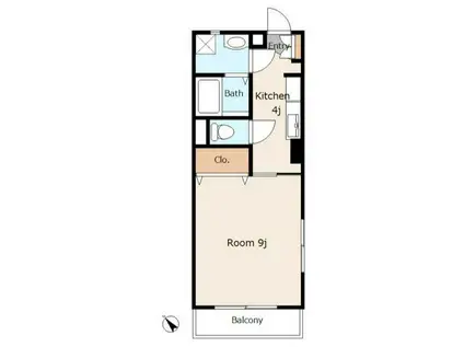 リムーブル・ミニヨン(1K/3階)の間取り写真