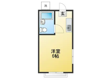 倉持マンション(ワンルーム/3階)の間取り写真