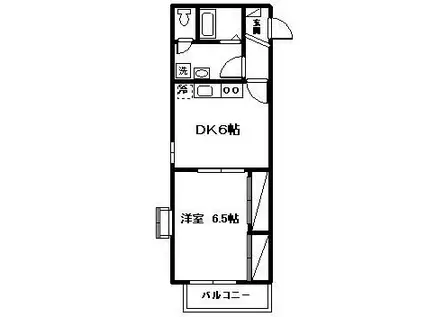 セピアコート(1DK/2階)の間取り写真