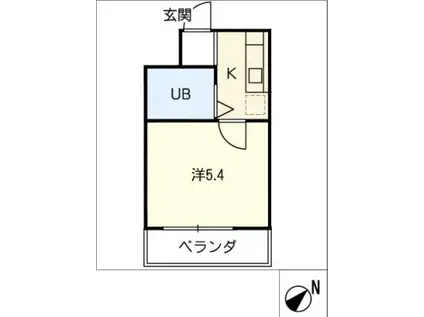 リブステージ富加(1K/2階)の間取り写真