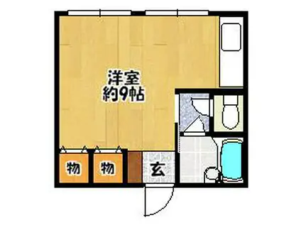 ハイランド21(ワンルーム/3階)の間取り写真