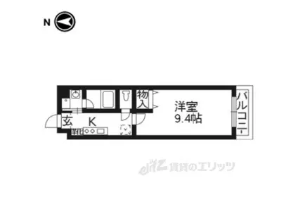 LA ROSE銀閣寺(1K/5階)の間取り写真