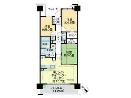 リライズガーデン西新井スカイレジデンス(3LDK/17階)の間取り写真