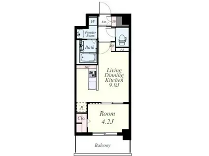 レジデンス23(1LDK/2階)の間取り写真