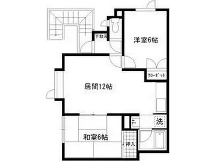 MKハウス(2LDK/2階)の間取り写真