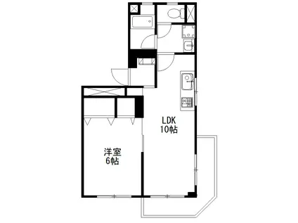 住吉レジデンス(1LDK/3階)の間取り写真