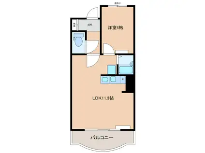 LUNEPLACE(1LDK/4階)の間取り写真