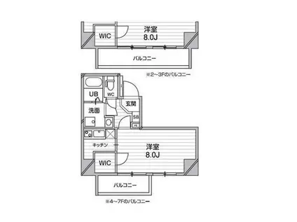レピュア錦糸町(1K/3階)の間取り写真